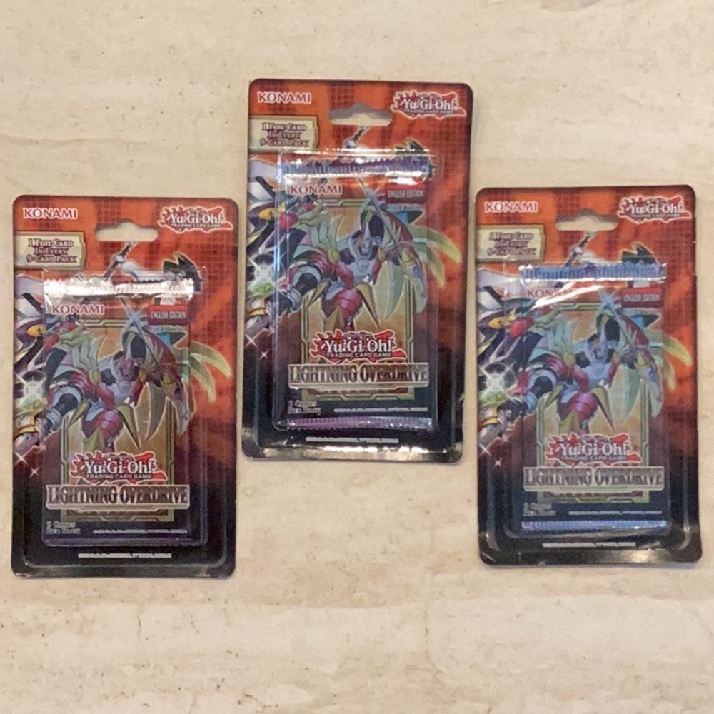 Yu-Gi-Oh! Lightning Overdrive 1st Edition Blister Pack Cards YuGiOh Lot Of 3 New